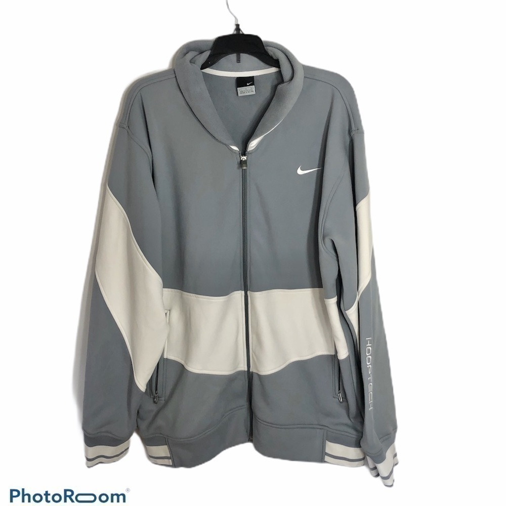 Nike Men’s Full Zip Hooptech Jacket Large Gray Coat Sweatshirt Basketball